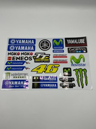 Lámina de pegatinas A4 para moto