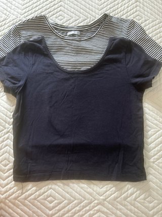 Pack 2 Camisetas Crop Top Talla S