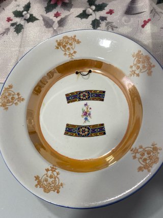 Plato Antiguo Porcelana Cartuja de Sevilla