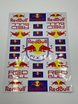 Lámina Pegatinas Red Bull A4 Moto