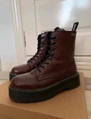 Botines Burdeos con Plataforma