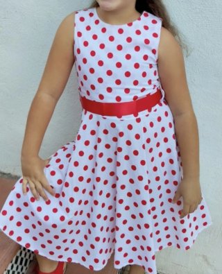 Vestido de Lunares para Niña talla 11-12