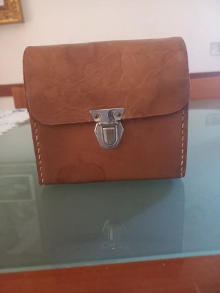 Piccola cartella vero cuoio