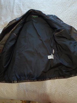 Chaquetón de cuero de hombre