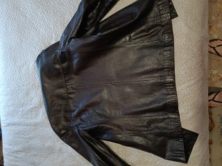 Chaquetón de cuero de hombre