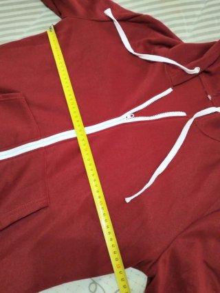 Sudadera afelpada con Cremallera Talla L