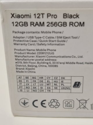 Movil Xiaomi 12T Pro