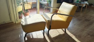 Sillón y Reposapiés Bauhaus
