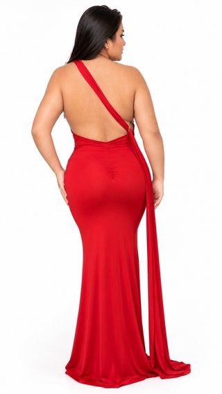 Vestido Largo Fiesta Rojo