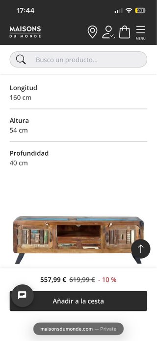Mueble de TV de Madera Maciza