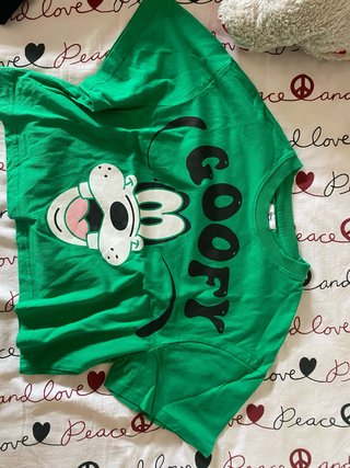Camiseta Corta Goofy Disney Verde
