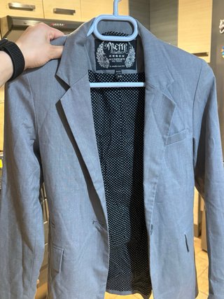 Conjunto de Americana Gris y Top Negro
