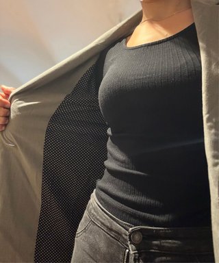 Conjunto de Americana Gris y Top Negro
