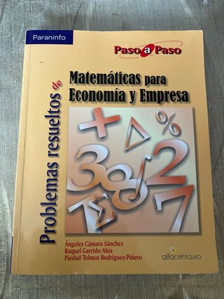 Matemáticas para Economía y Empresa