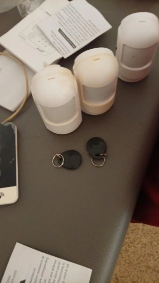 Kit de alarma con sensores y llaveros