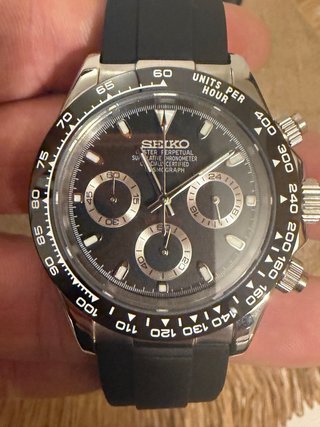 Reloj Seiko Mod Day Negro Oysterflex