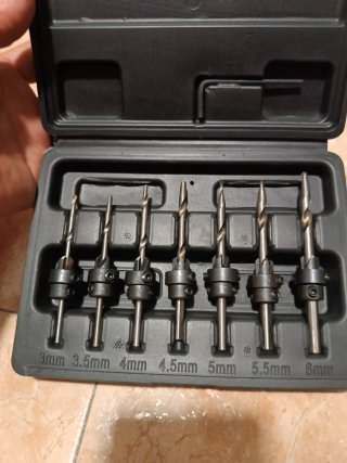 Juego brocas avellanadoras 3-6mm Parkside