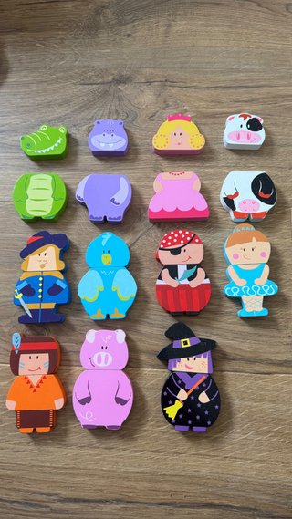 Lote varios juegos de madera para niños