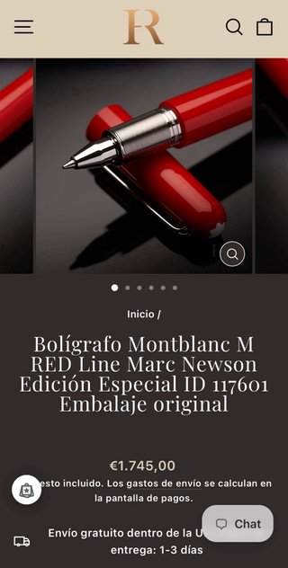 Bolígrafo de resina MONTBLANC M Red Line.