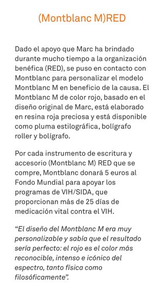 Bolígrafo de resina MONTBLANC M Red Line.