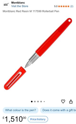 Bolígrafo de resina MONTBLANC M Red Line.