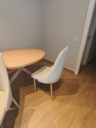 Juego de 4 sillas de comedor beige