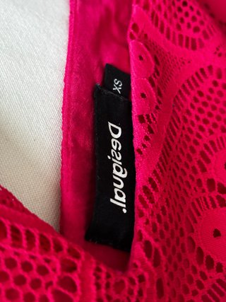 Vestido Desigual Rosa/rojo Talla XS