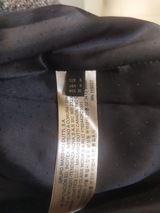 Abrigo capa Massimo Dutti gris talla única
