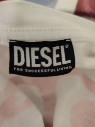 Camiseta Diesel Blanca Logo