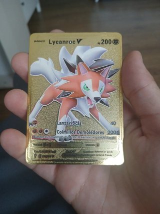 Carta Pokémon Metálica Lycanroc V