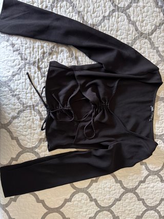 Blusa Negra Zara Talla XS
