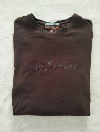 Camiseta Guess Manga Larga M Marrón Oscuro
