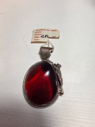 Colgante Plata 925 y Ámbar Cereza 12,8g