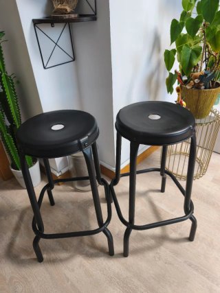 Taburetes Altos Ikea Negros (2 unidades)