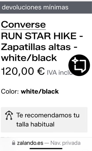 Zapatillas Converse All Star Altas Talla 40