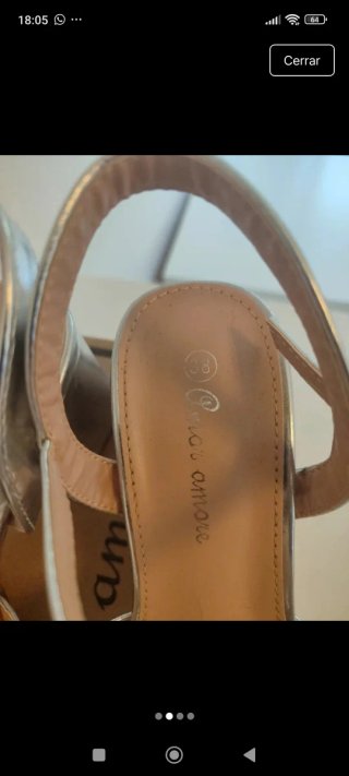 Sandalias de Tacón Plateadas