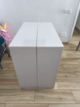 Mesa de comedor extensible blanca