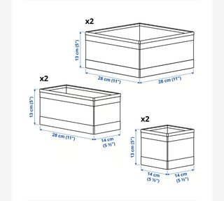 Set de 6 Cajas Organizadoras SKUBB Ikea