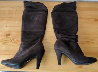 Botas Altas de tacón marrones 39