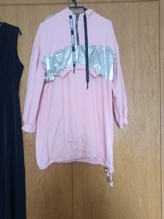 Vestido rosa con plateado