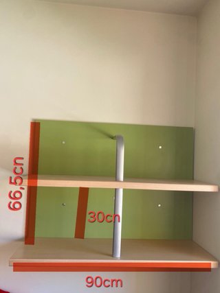 Conjunto escritorio+cajonera y estanterias