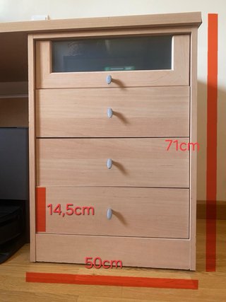 Conjunto escritorio+cajonera y estanterias