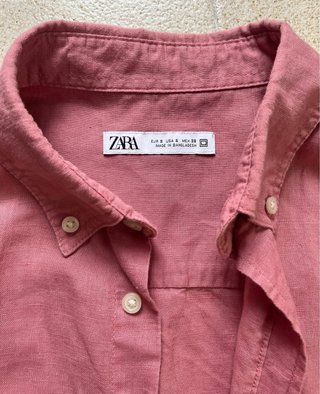 Camisa Zara Rosa Talla S
