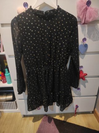 Vestido de Fiesta Primark Negro con Estrellas