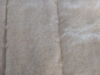 Plaid in pura lana Merino sotto e cotone sopra