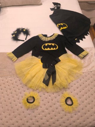 Disfraz Batman Niña Tutú  hecho a mano.  Talla 2