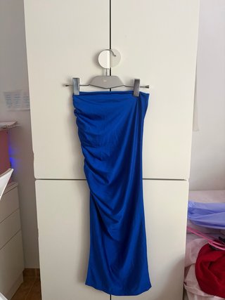 Falda larga azul