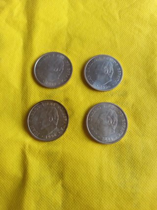 4 Monedas Carlos I Rey de España 1994