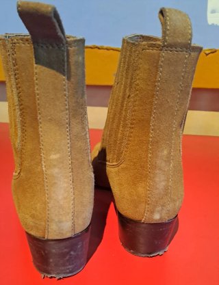 Botines de serraje marrón Zara