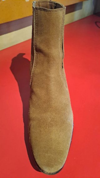 Botines de serraje marrón Zara